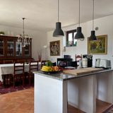 The kitchen island at La Casa Vola